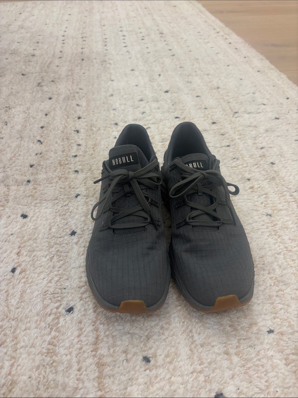 NOBULL Men’s Black Athletic Training Shoes with Brown Accents